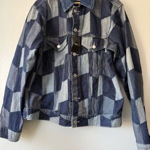 HUF Patchwork Denim Jacket in Blue